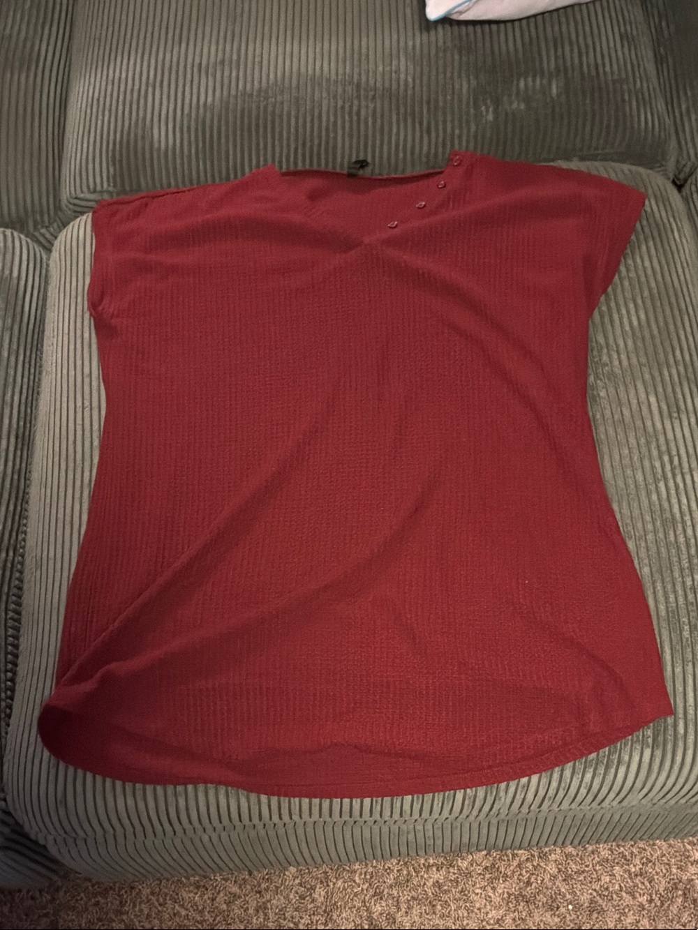 torrid Red Short-Sleeve Knit Dress with Button-Neck